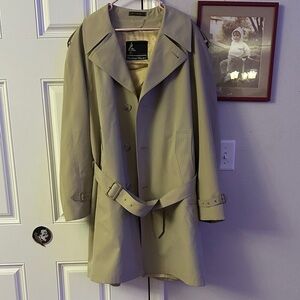 Vintage Harbor Master Classic Beige Trench Coat Wool